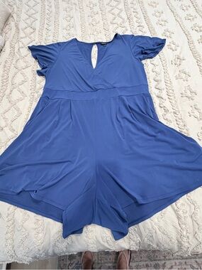 torrid Royal Blue Short Sleeve Romper